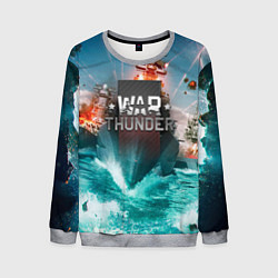 Свитшот мужской Wartunder корабль авианосец, цвет: 3D-меланж
