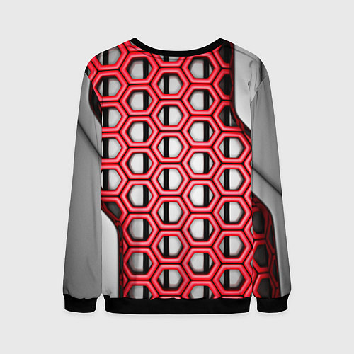 Мужской свитшот Россия герб сетка метала / 3D-Черный – фото 2