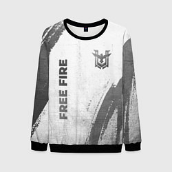 Свитшот мужской Free Fire - white gradient вертикально, цвет: 3D-черный