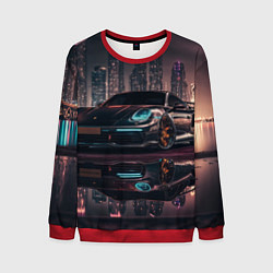 Свитшот мужской Porshe night city, цвет: 3D-красный