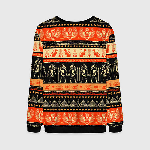 Мужской свитшот Египетский паттерн / 3D-Черный – фото 2