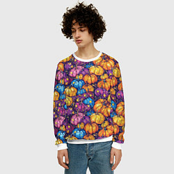 Свитшот мужской Тыквенный урожай, цвет: 3D-белый — фото 2