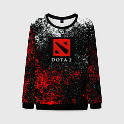 Свитшот мужской Dota 2 брызги красок, цвет: 3D-черный