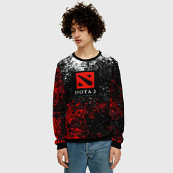 Свитшот мужской Dota 2 брызги красок, цвет: 3D-черный — фото 2