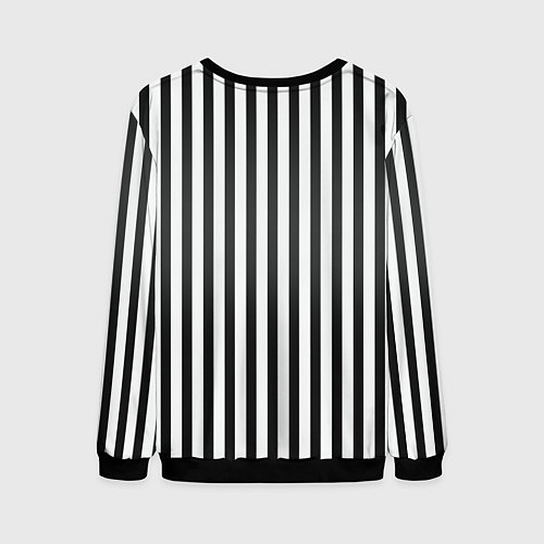 Мужской свитшот Битлджус - полоски / 3D-Черный – фото 2