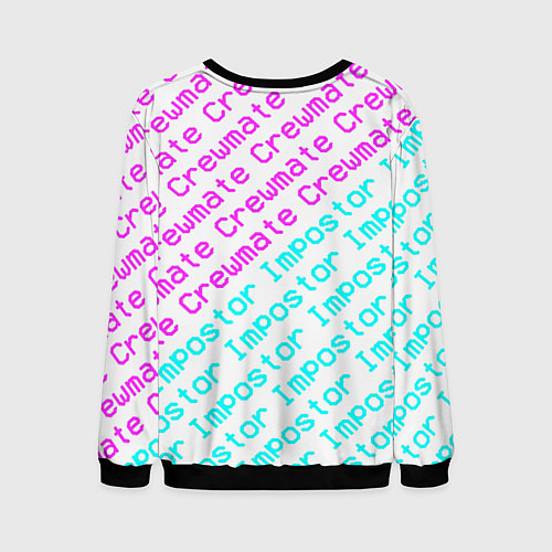 Мужской свитшот Among us pattern steel / 3D-Черный – фото 2