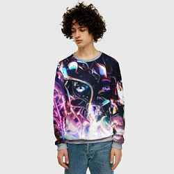 Свитшот мужской Фрактальный узор текстура, цвет: 3D-меланж — фото 2