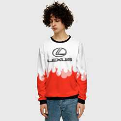 Свитшот мужской Lexus fire, цвет: 3D-черный — фото 2