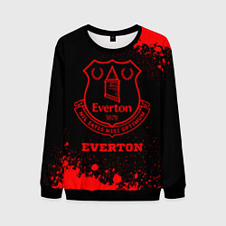 Свитшот мужской Everton - red gradient, цвет: 3D-черный