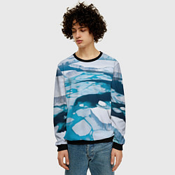 Свитшот мужской Арктический лед, цвет: 3D-черный — фото 2