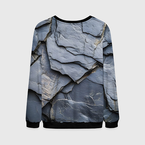 Мужской свитшот Серая горная порода / 3D-Черный – фото 2