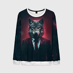 Мужской свитшот Волк в пиджаке