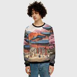 Свитшот мужской Чосон иллюстрация, цвет: 3D-черный — фото 2
