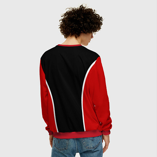 Мужской свитшот Черно-красный FIRM / 3D-Красный – фото 4