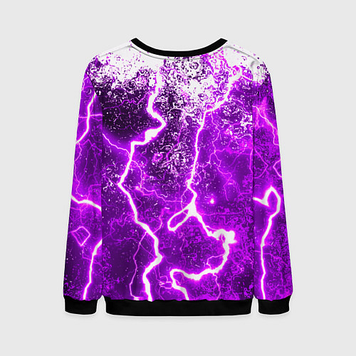 Мужской свитшот Quake неоновые краски шторм / 3D-Черный – фото 2
