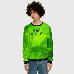 Свитшот мужской Arctic Monkeys green poly, цвет: 3D-черный — фото 2