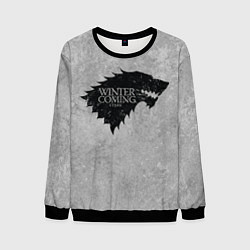 Свитшот мужской Старк зима близко игра престолов, цвет: 3D-черный