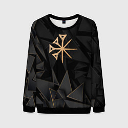 Свитшот мужской Nightwish golden poly, цвет: 3D-черный