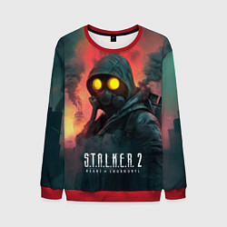 Свитшот мужской Stalker 2 радиоактивный дым, цвет: 3D-красный