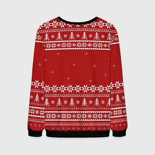 Мужской свитшот Очень неприличные олени / 3D-Черный – фото 2