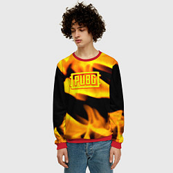 Свитшот мужской PUBG fire steel, цвет: 3D-красный — фото 2