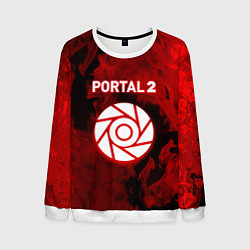 Свитшот мужской Portal2 огненный стиль, цвет: 3D-белый