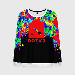 Свитшот мужской Dota абстрактные краски, цвет: 3D-белый