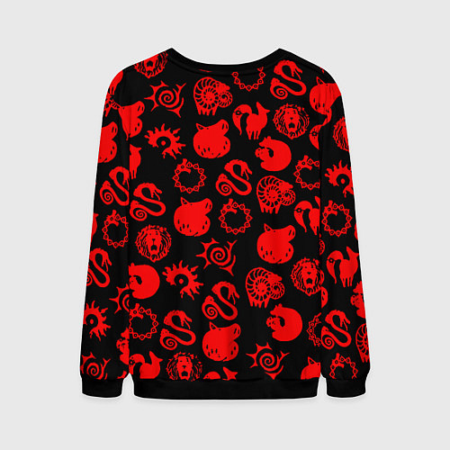Мужской свитшот The Witcher anime pattern / 3D-Черный – фото 2
