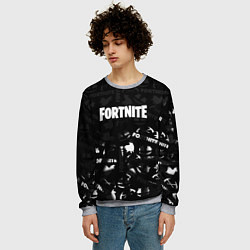 Свитшот мужской Fortnite pattern black, цвет: 3D-меланж — фото 2