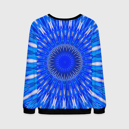 Мужской свитшот Абстрактный узор психоделика / 3D-Черный – фото 2