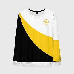 Мужской свитшот Мы русские с нами Бог малый желтый КЦК Николай II