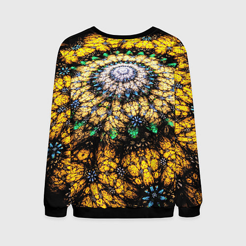 Мужской свитшот Оптический узор текстура / 3D-Черный – фото 2