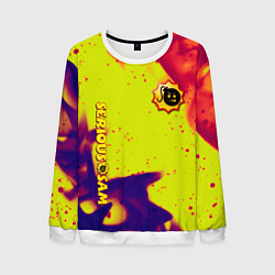 Мужской свитшот Serious Sam flame yellow