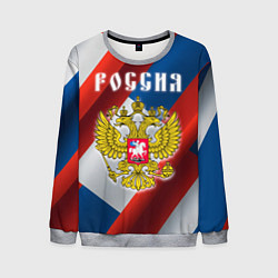 Мужской свитшот Цвета флага России, паттерн