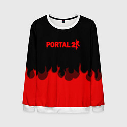 Мужской свитшот Portal fire abstraction