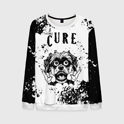 Свитшот мужской The Cure - рок пес, цвет: 3D-белый