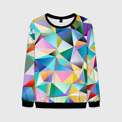 Свитшот мужской Полигональная текстура, цвет: 3D-черный