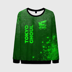 Мужской свитшот Tokyo Ghoul - green gradient вертикально
