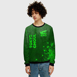Свитшот мужской Tokyo Ghoul - green gradient вертикально, цвет: 3D-черный — фото 2