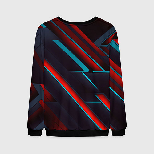 Мужской свитшот Абстракция из линий / 3D-Черный – фото 2