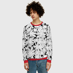 Свитшот мужской Мороз на стекле, цвет: 3D-красный — фото 2