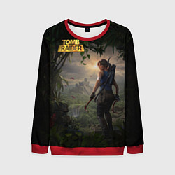 Свитшот мужской Lara Croft tomb raider, цвет: 3D-красный