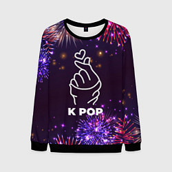 Свитшот мужской Праздничный K Pop, цвет: 3D-черный