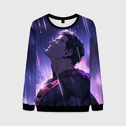 Свитшот мужской Superman - Neon rain, цвет: 3D-черный
