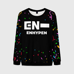 Свитшот мужской Enhypen конфети, цвет: 3D-черный