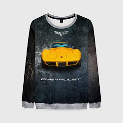 Свитшот мужской Спортивный американский Chevrolet Corvette, цвет: 3D-меланж