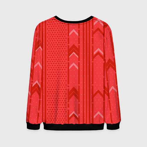 Мужской свитшот Закулисье красные обои / 3D-Черный – фото 2