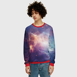 Свитшот мужской Туманности космоса, цвет: 3D-красный — фото 2