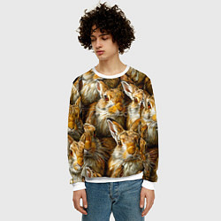 Свитшот мужской Зайцы, цвет: 3D-белый — фото 2