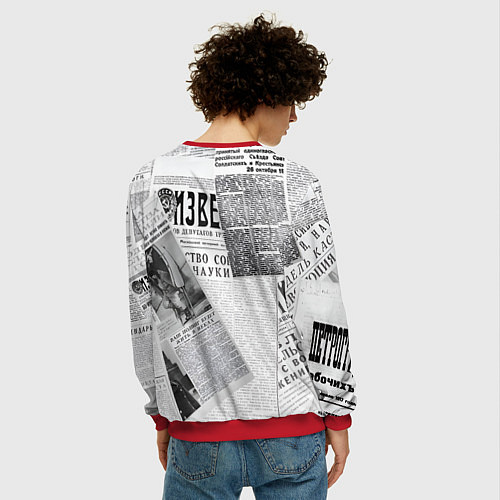 Мужской свитшот Izvestiya / 3D-Красный – фото 4